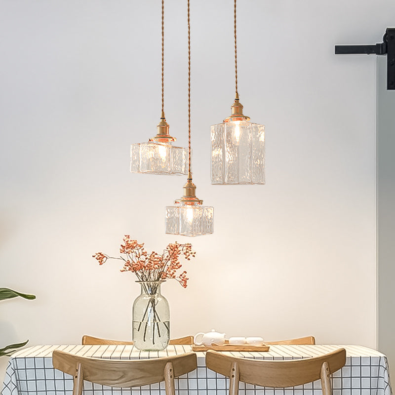 Jewel Glass & Brass Pendant Light