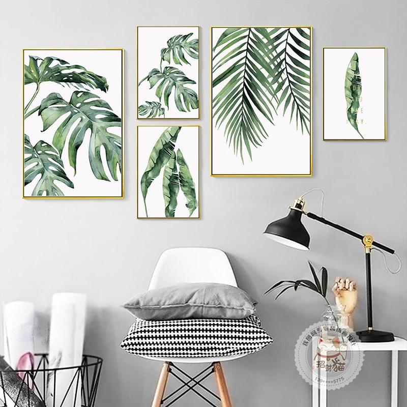 Groene bladeren | Canvas