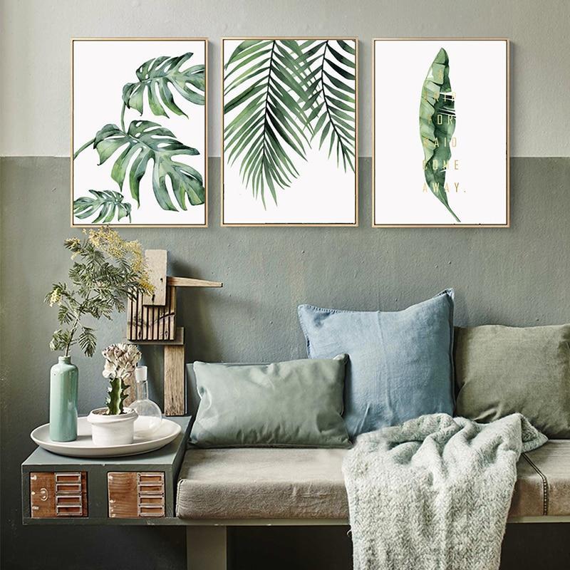 Groene bladeren | Canvas