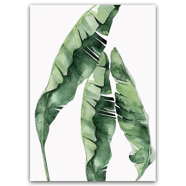 Groene bladeren | Canvas