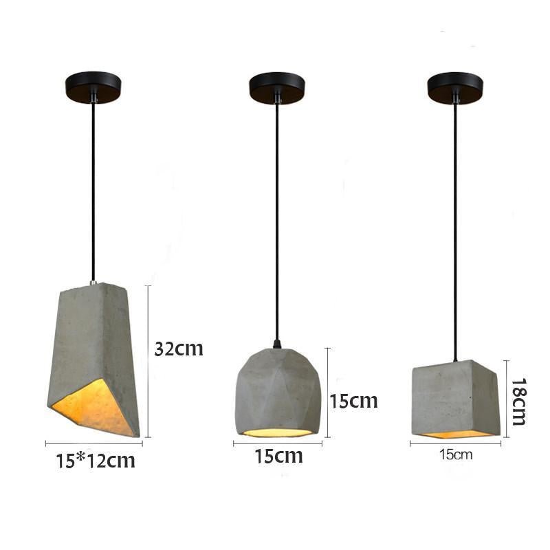 Lampes suspendues en ciment nordique