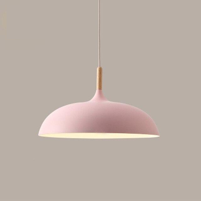 Soft Pastel Palette Pendant Lights in Metal & Wood