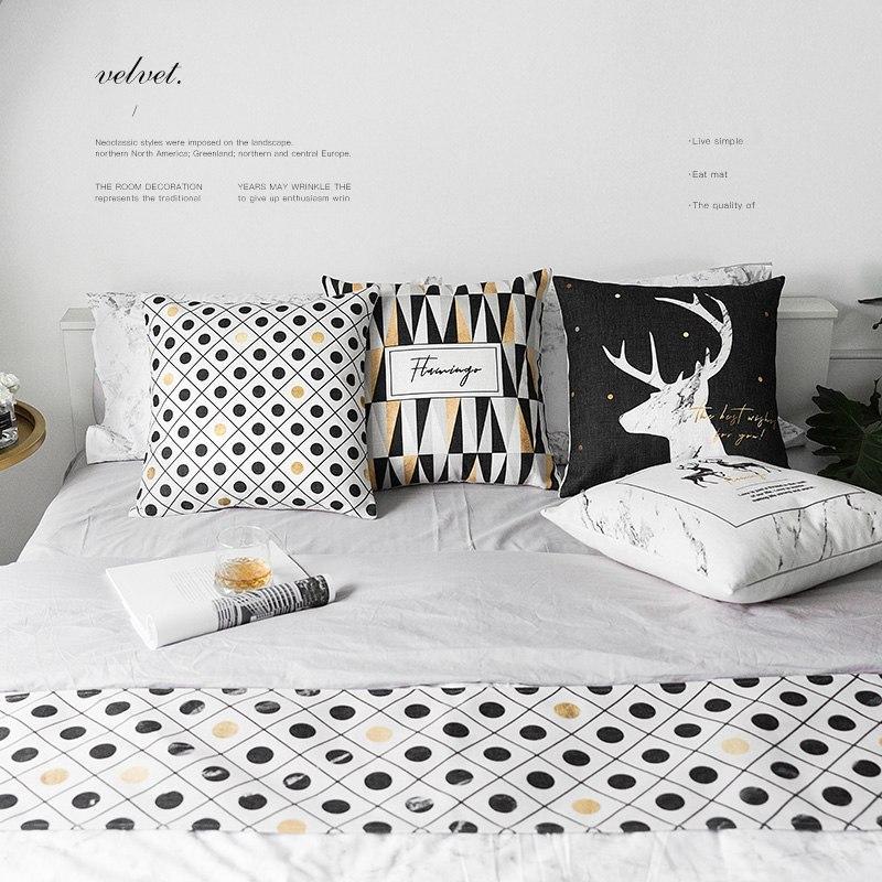 Black Gold Deer Pillowcases