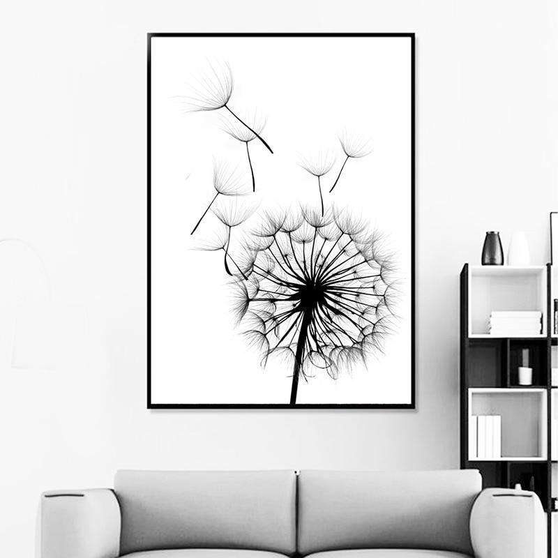 Minimalist Feather & Dandelion | Canvas