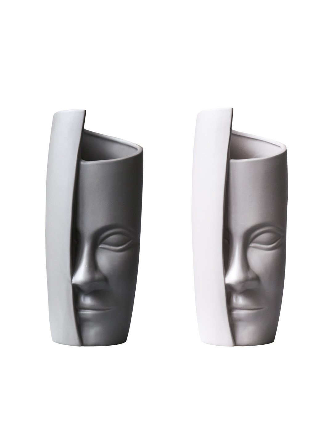 Abstract Faces Ceramic Vases