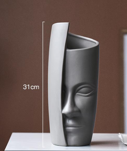 Abstract Faces Ceramic Vases