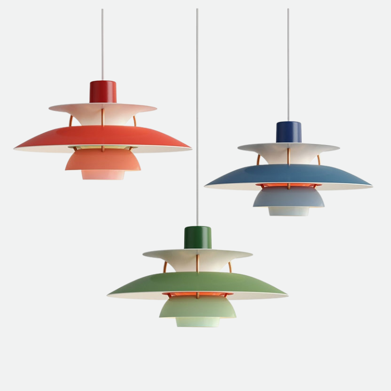 Colored Layered Pendant Light