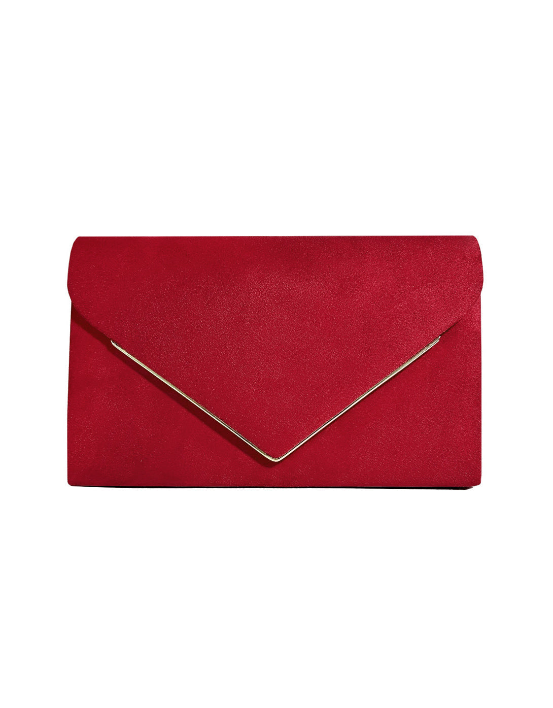 Bolsa de Mão Envelope em Veludo Estilo Suede Segreto