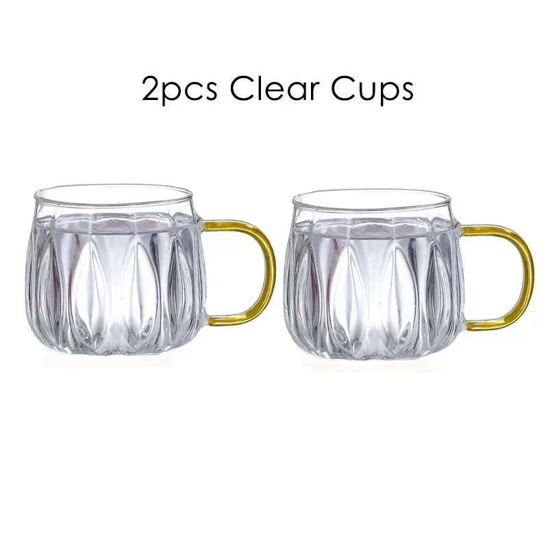 Retro Style Glass Water Jug & Matching Cups