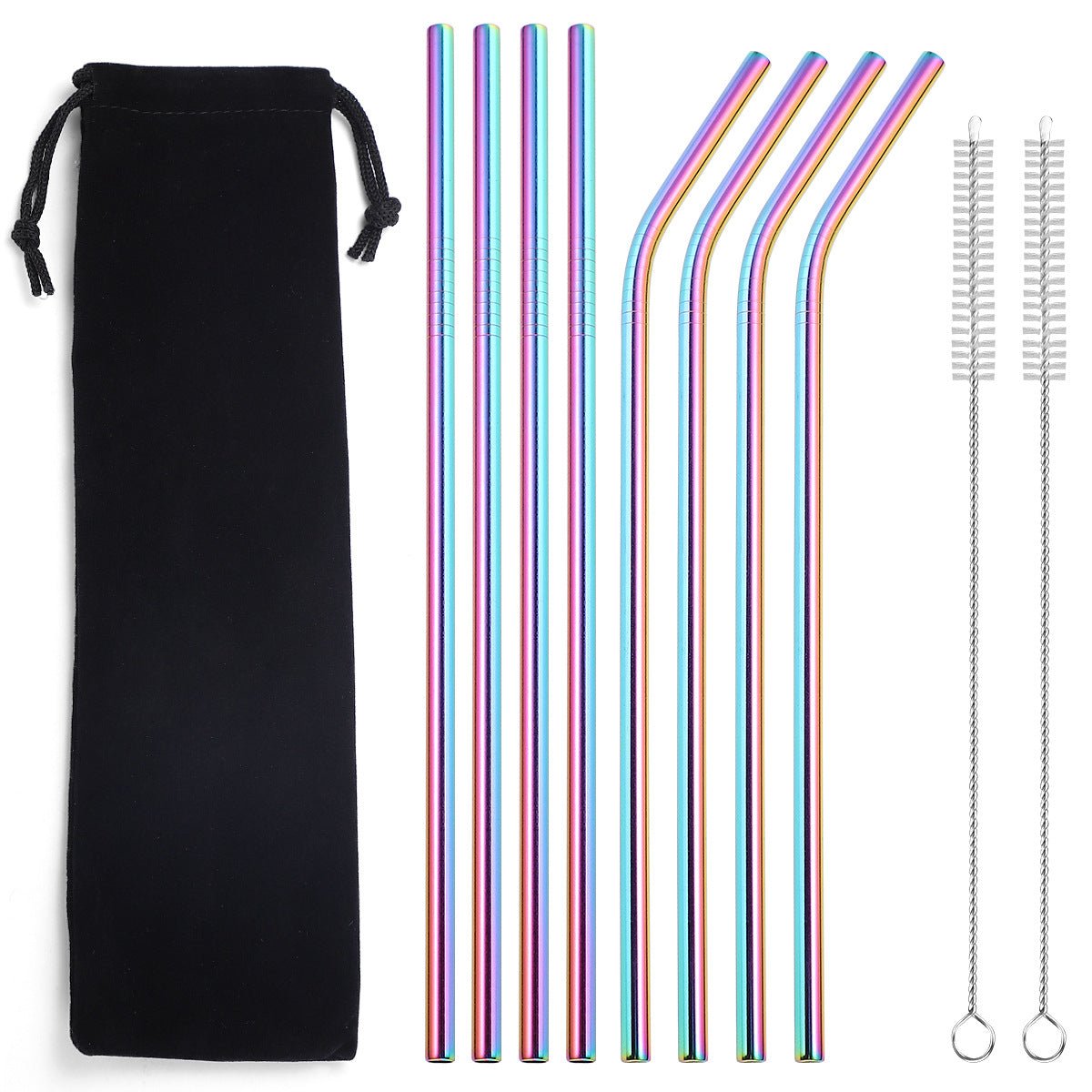 Straws de Metal Reutilizáveis (8un)