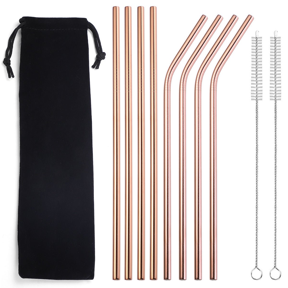 Straws de Metal Reutilizáveis (8un)