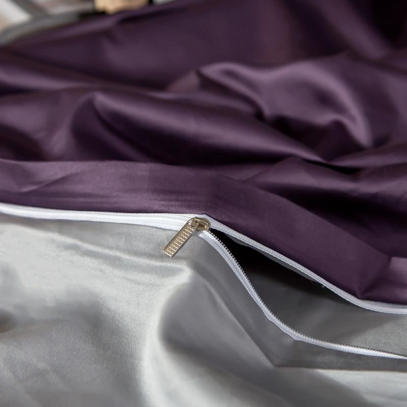 Reversible Violet Duvet Cover Set (Egyptian Cotton, 600 TC)