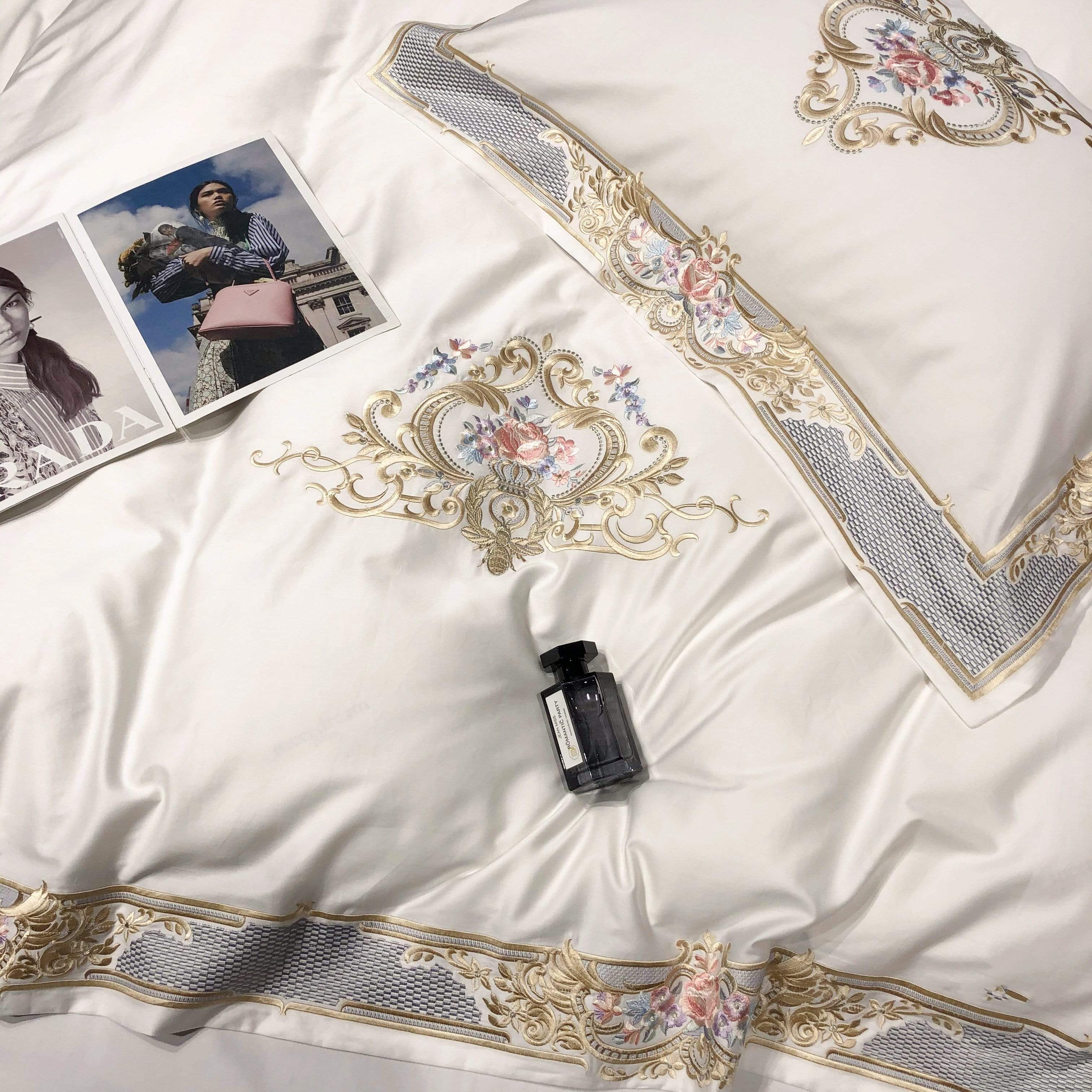 Royal Crown Duvet Cover Set (Egyptian Cotton, 1000 TC)