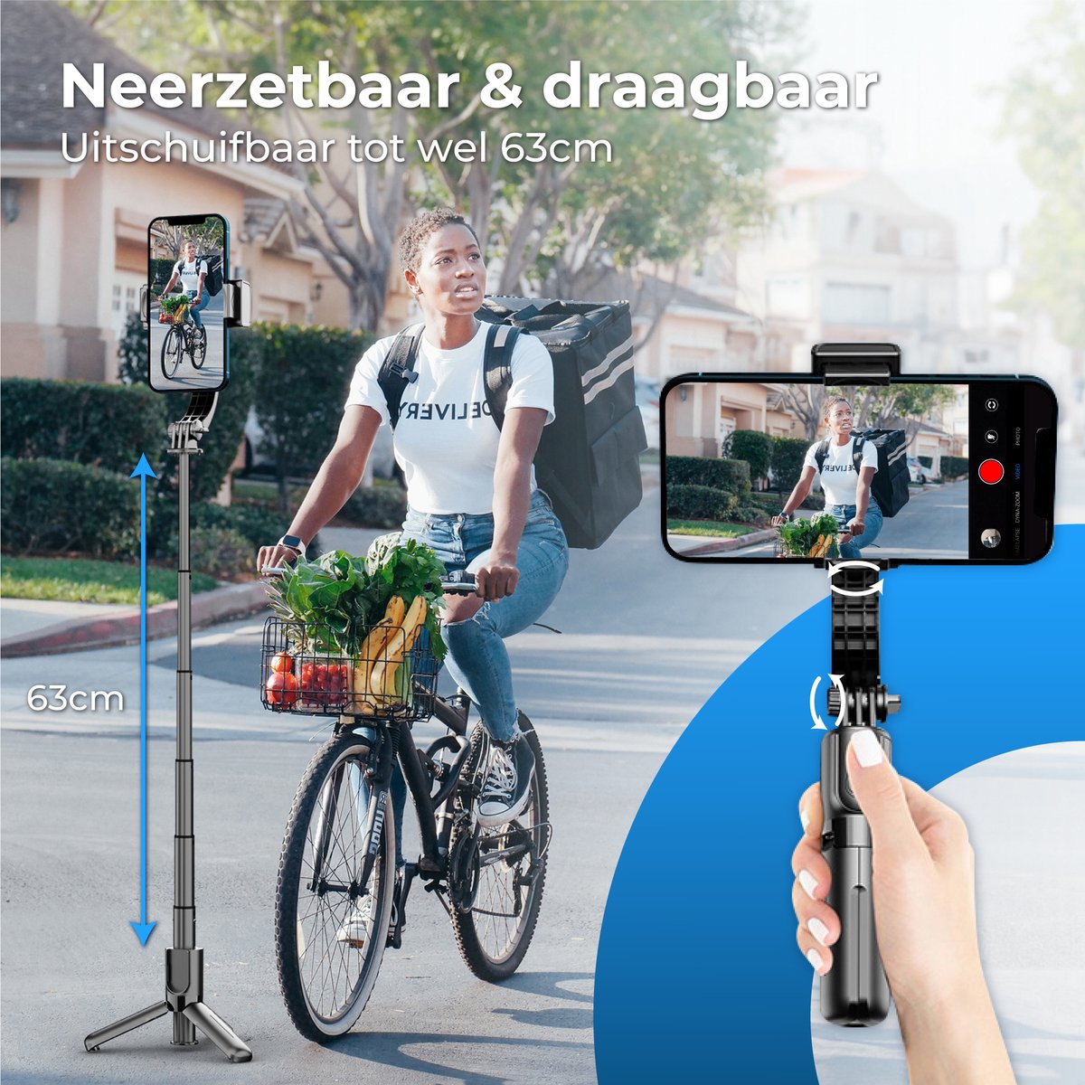 Stabilizzatore Gimbal360 Pro™ | Bastone per selfie a 360 gradi 2024