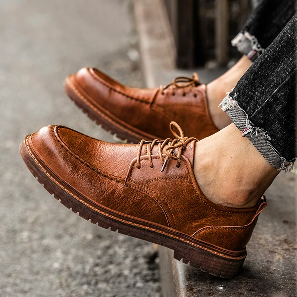 Classic Men's Brogue Leather Shoes