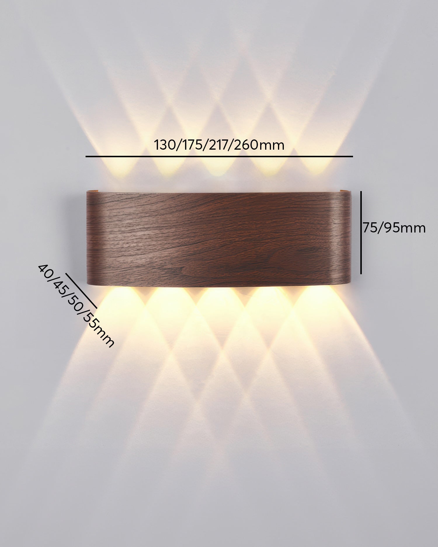 Lumina Woodgrain LED-wandlamp