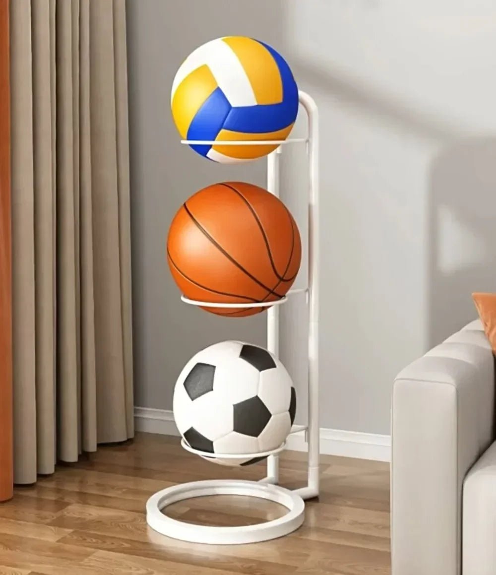 Support de rangement élégant pour ballons de sport | Organisateur de garage amovible