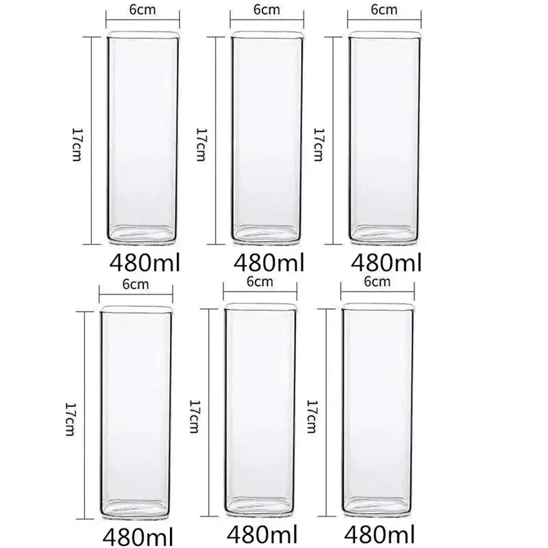 Vierkante hittebestendige glazen koffiemoksets