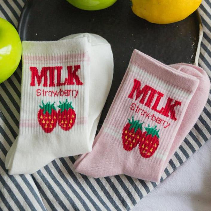 Strawberry Milk Socks