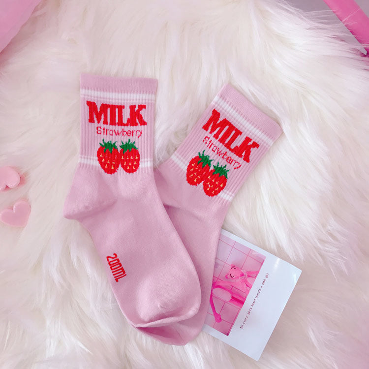 Strawberry Milk Socks