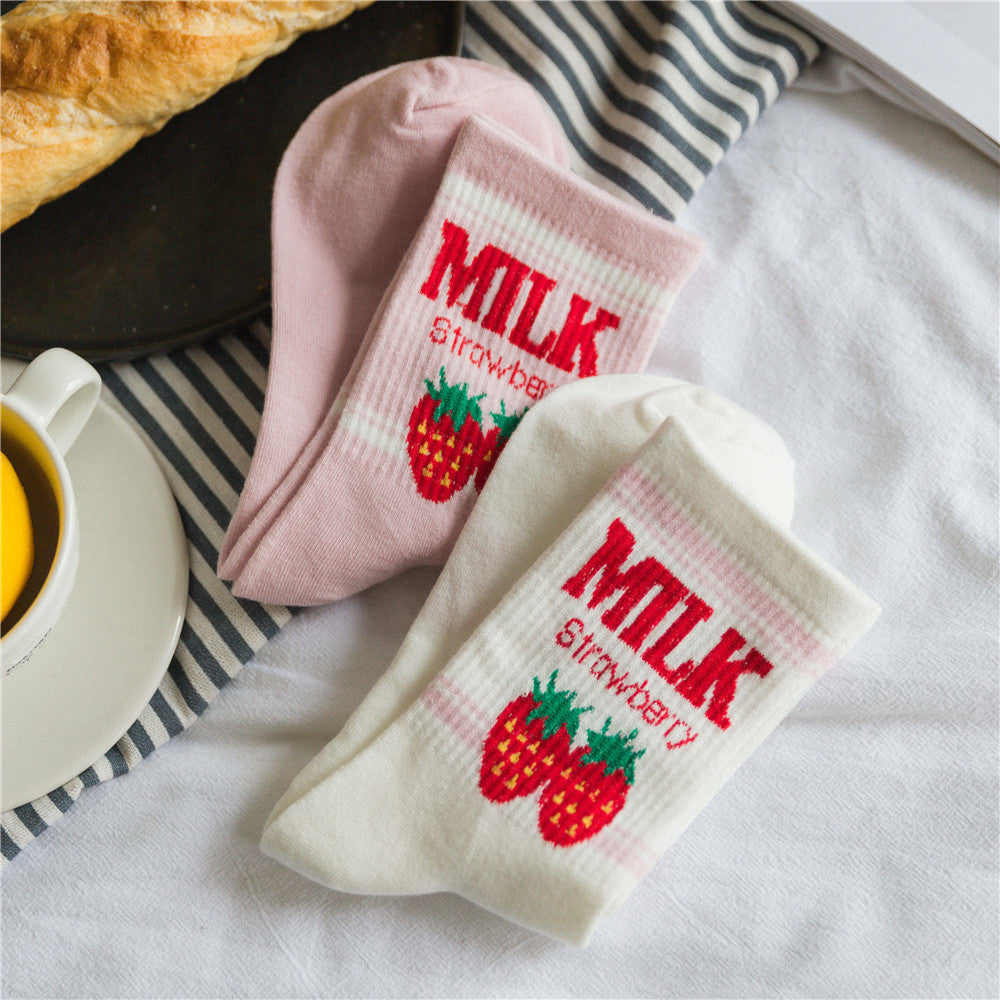 Strawberry Milk Socks