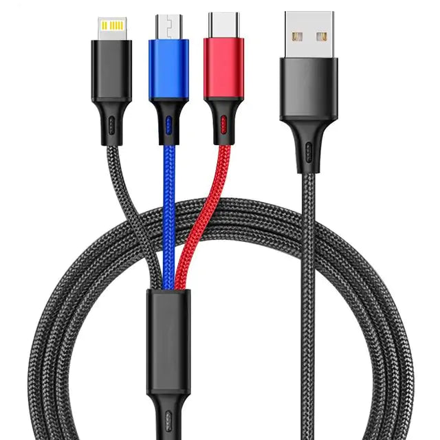 3-v-1 USB kabel Type C – univerzální nabíjecí a datový kabel