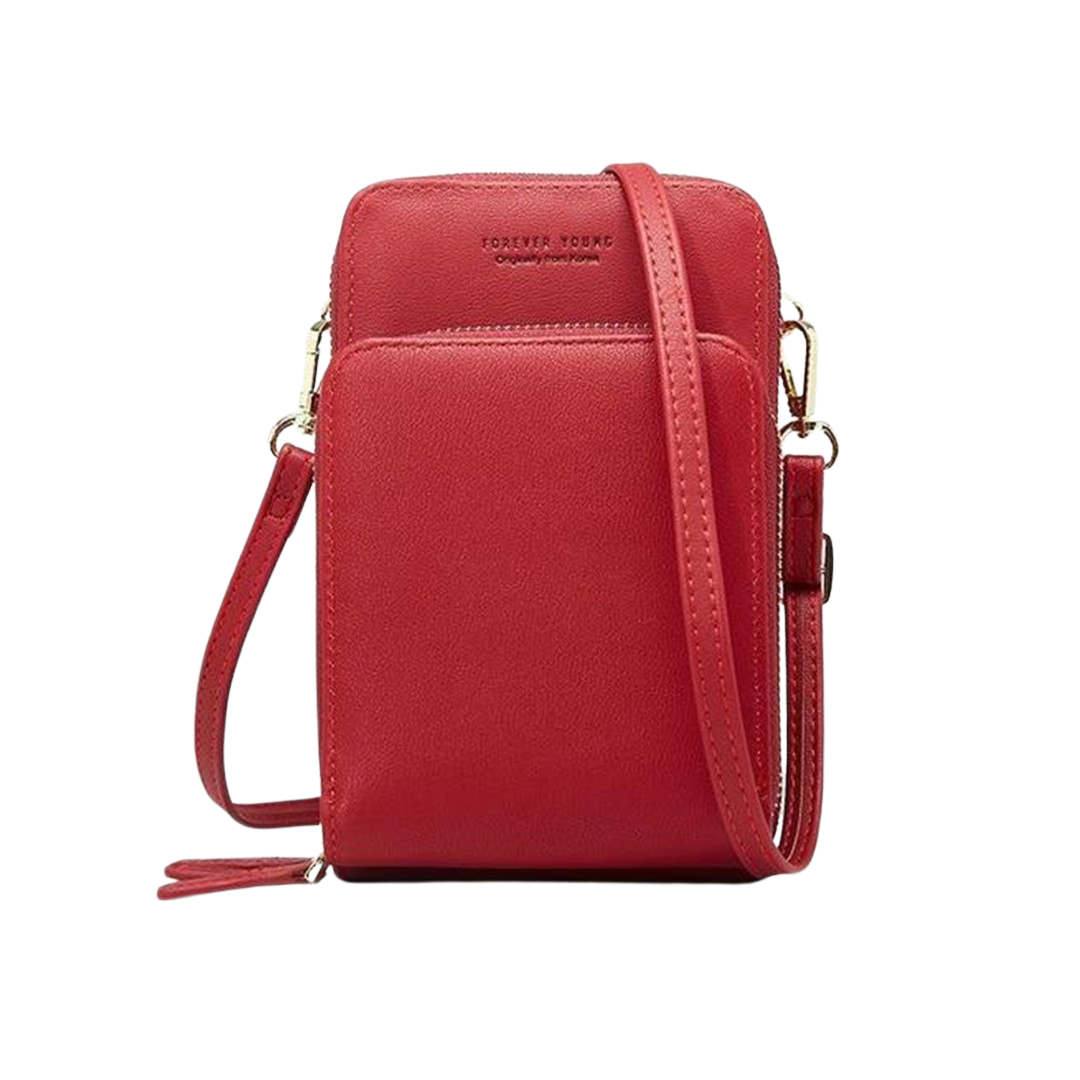 Triple Secure Leather Phone Purse: Elegance Meets Practicality