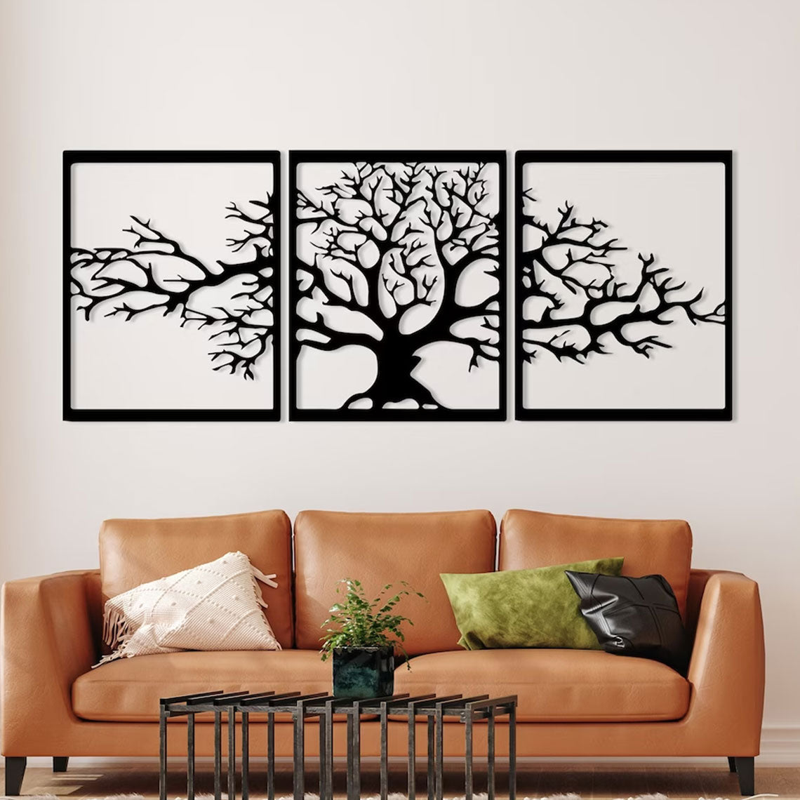 Tree of Life Wall Decor - Elegant Seasonal Laser-Cut Metal Art for Home and Office