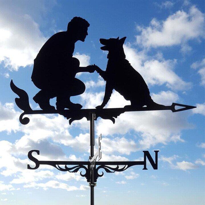 Weather Vane - Windy - Retro Witch Shape - Unique Design