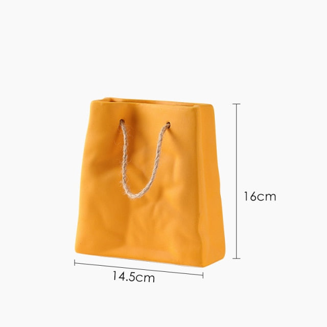 Ceramic Paper Bag Vase