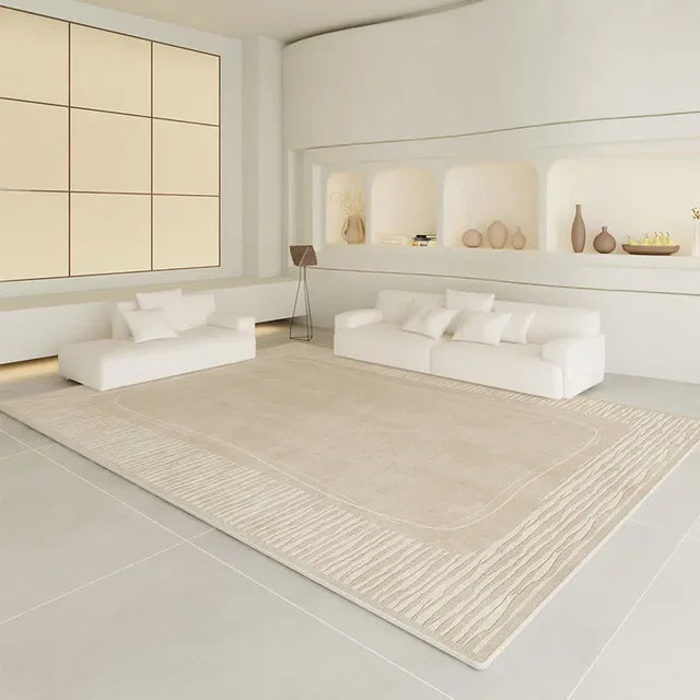 Tappeti di lusso morbidi beige di grandi dimensioni Tappeti per camera da letto confortevole