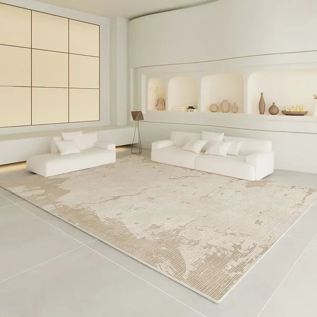 Tappeti di lusso morbidi beige di grandi dimensioni Tappeti per camera da letto confortevole