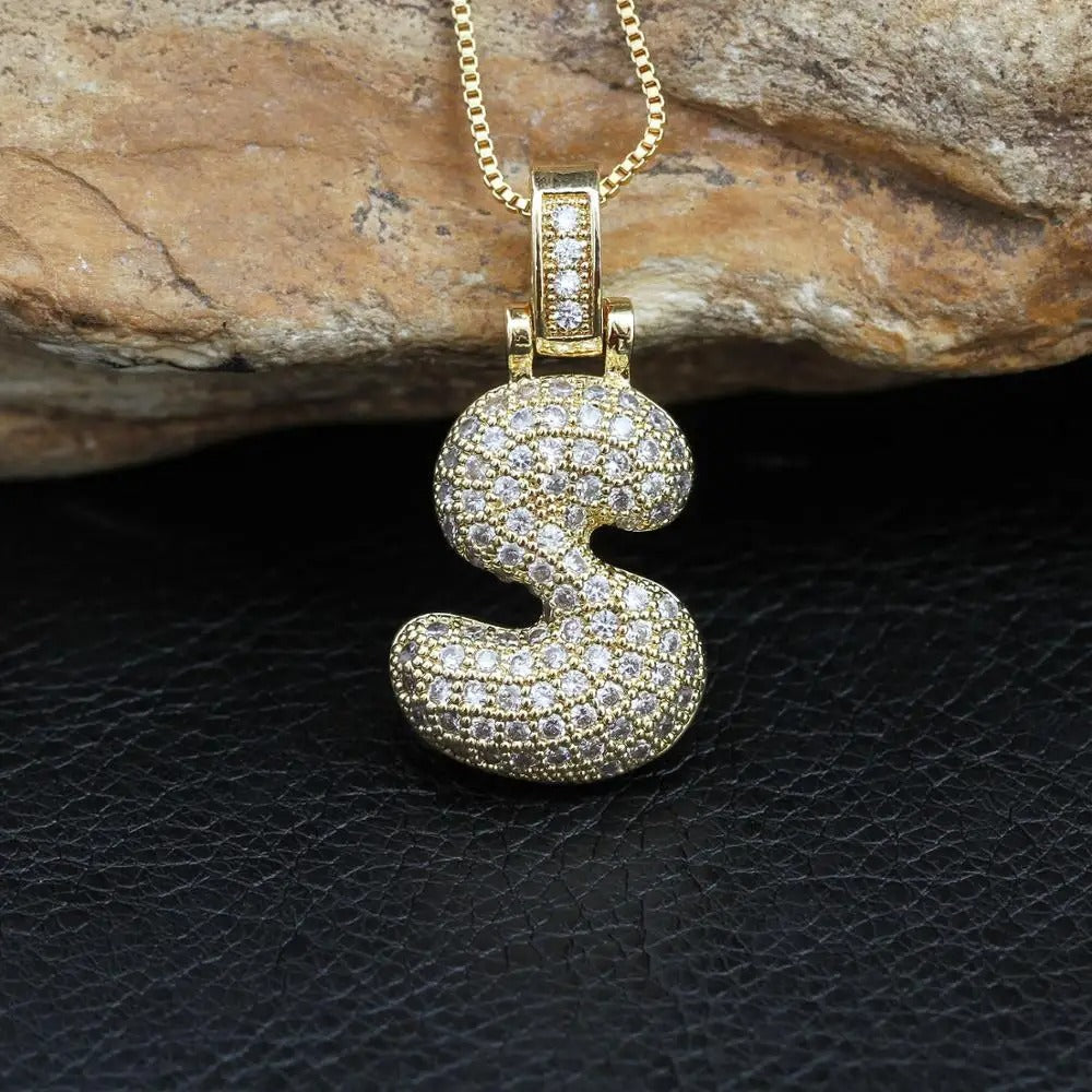 Balloon Initial Charm Necklace