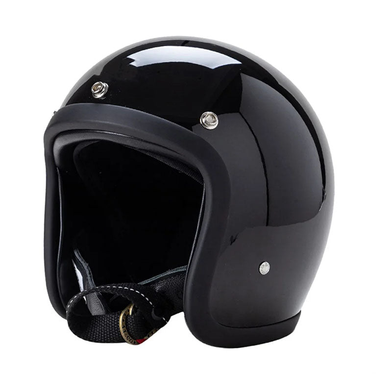 Casque de moto vintage à profil bas – Approuvé DOT et ECE