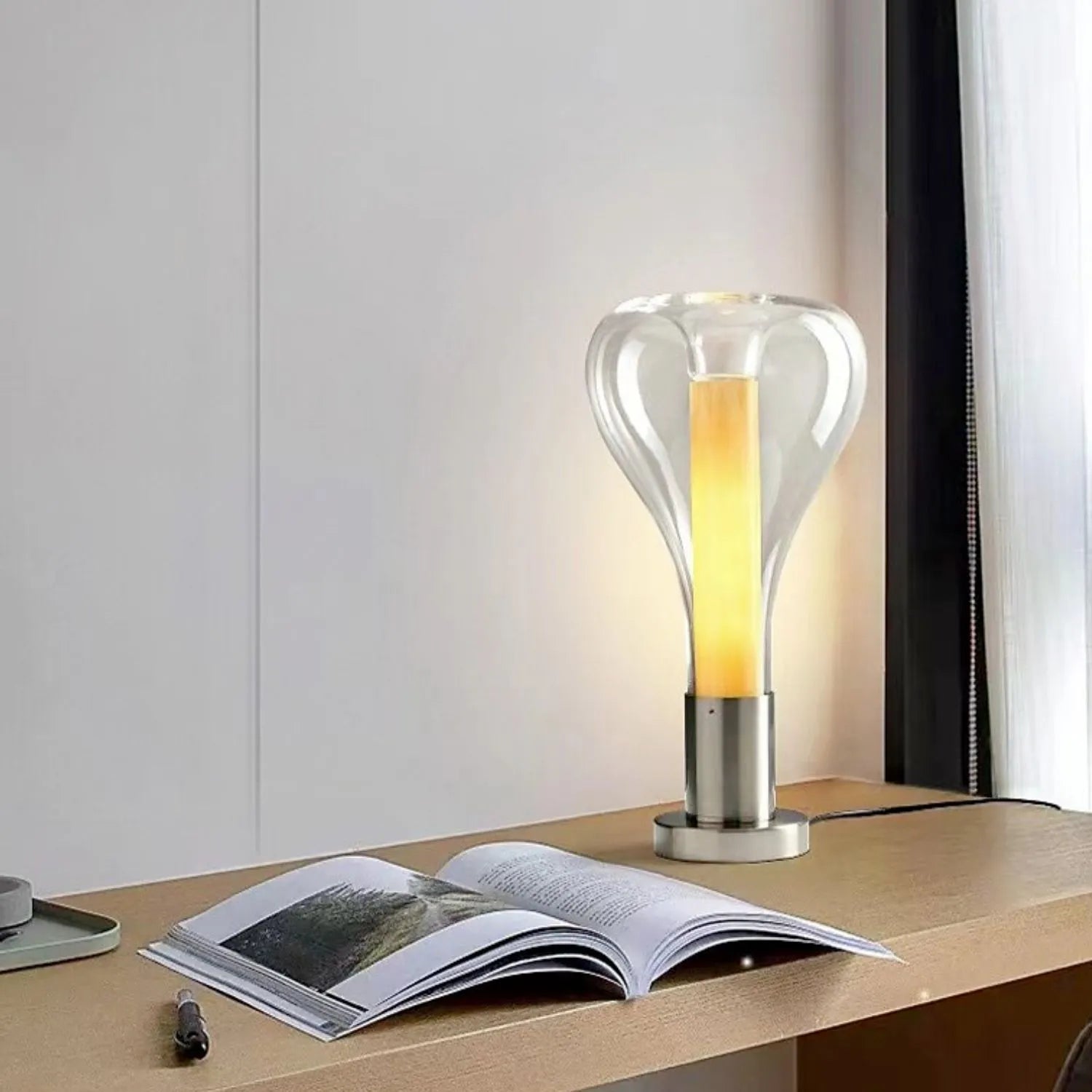 LavaLamp - Lampe de table artistique avec pierres de lave