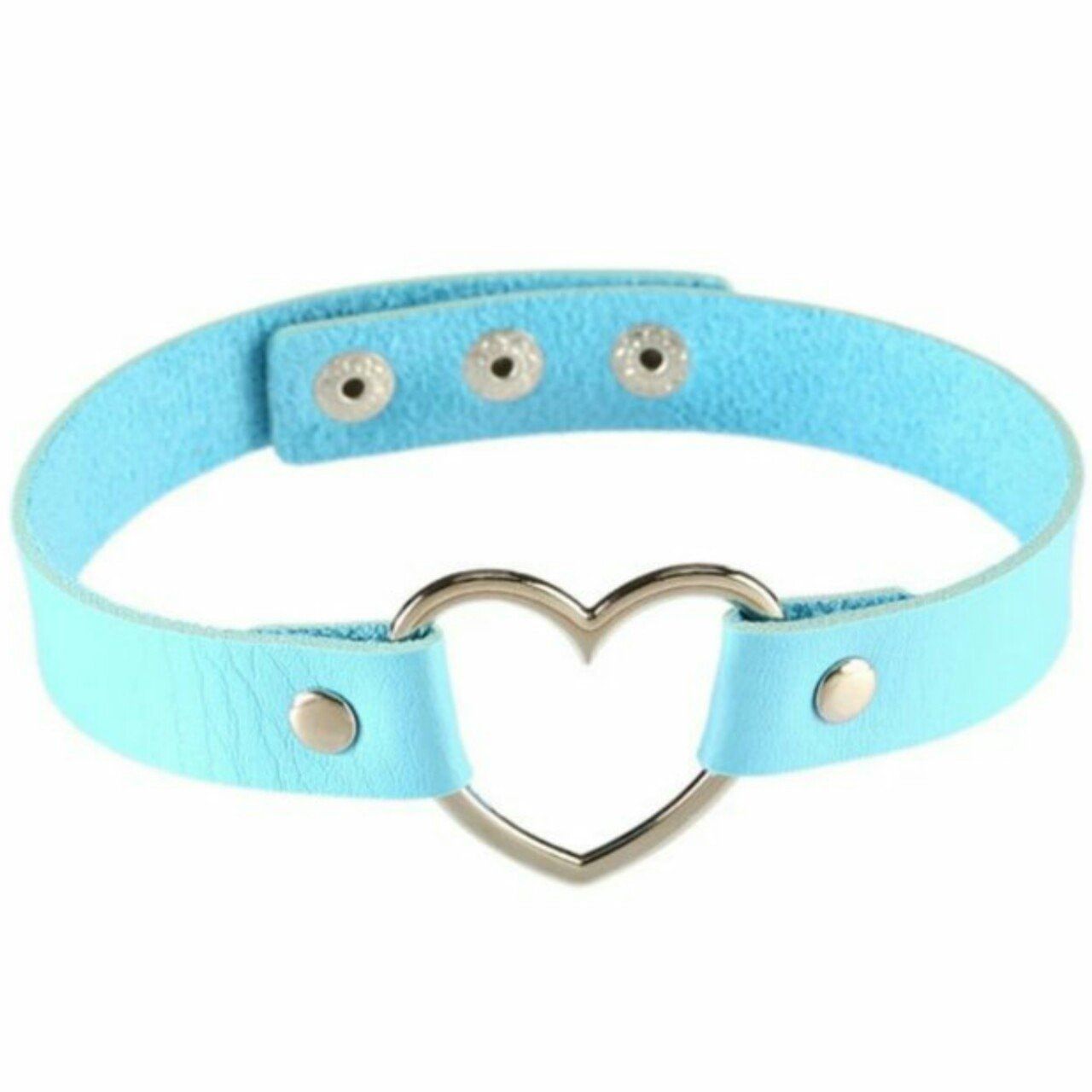 Vegan Leather Heart Collar