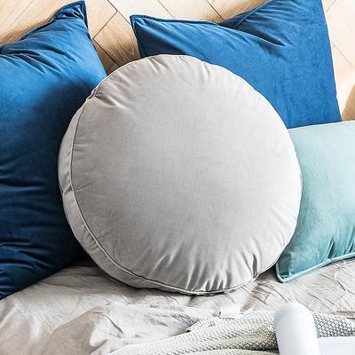 Velvet Luxury Large Round Throw Pillows Cushions with Pillow Insert