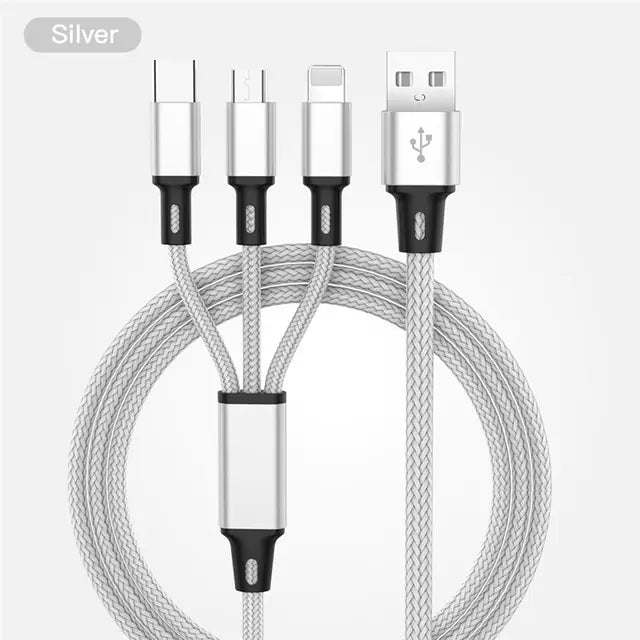 3-v-1 USB kabel pro iPhone a Android