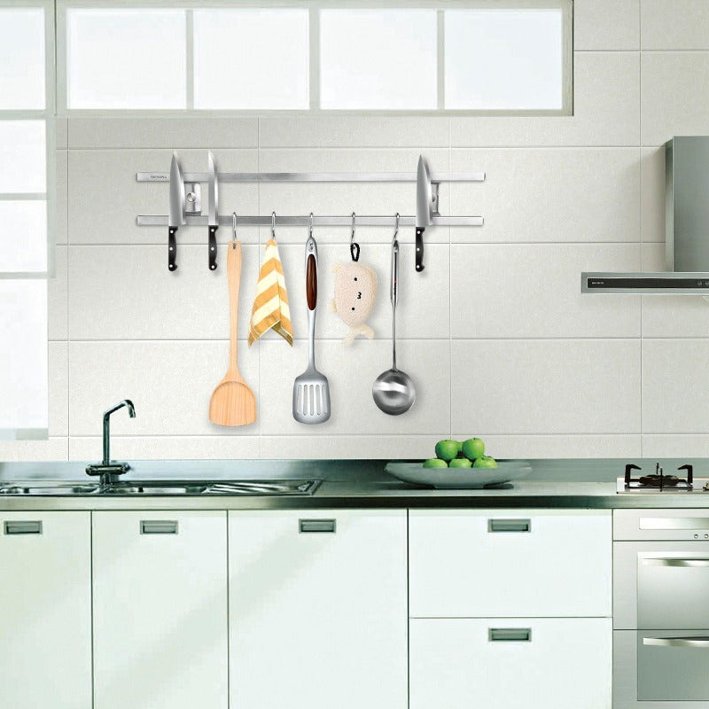 Wall Mounted Magnetic Knife Rack & Utensil Holder