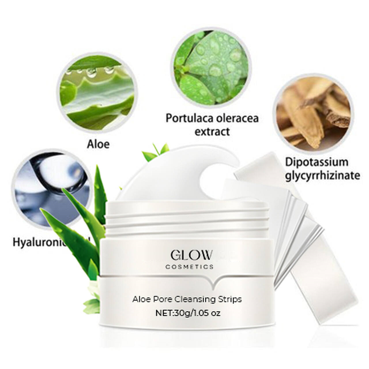 Gløde. Aloe Pore Mask & Cleansing Strips