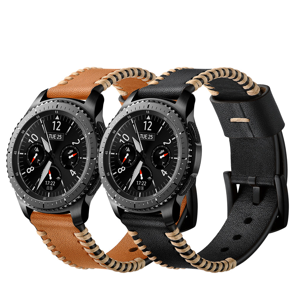 Leren Handgestikte Band Voor Samsung Galaxy Watch 4/5/6/7-20mm