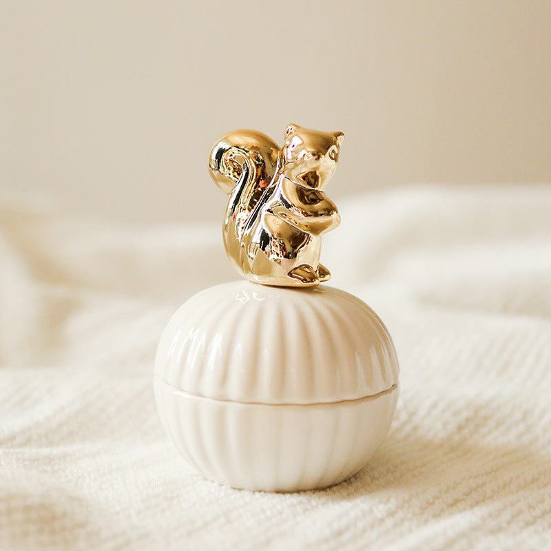 Elegance Animal Figurine Handle Korujen säilytyspurkki