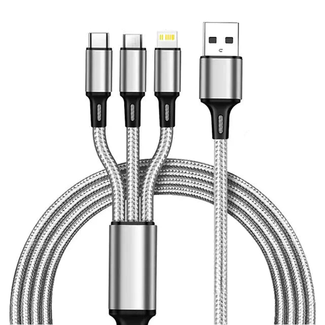 3-v-1 USB kabel Type C – univerzální nabíjecí a datový kabel